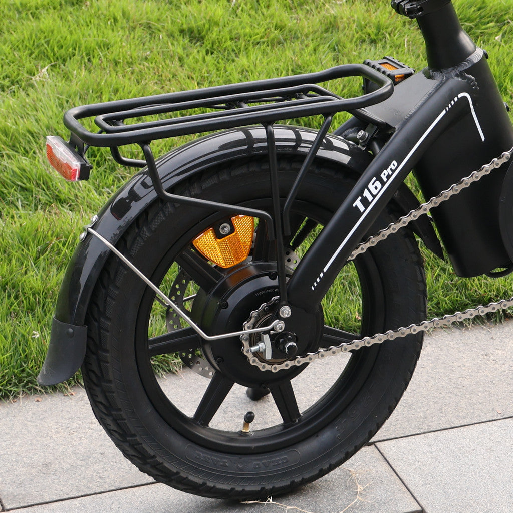14" All-Terrain Folding commuter bike,21kg, 36V 10Ah,25KM/H,Full Disc,Rack-T16BL