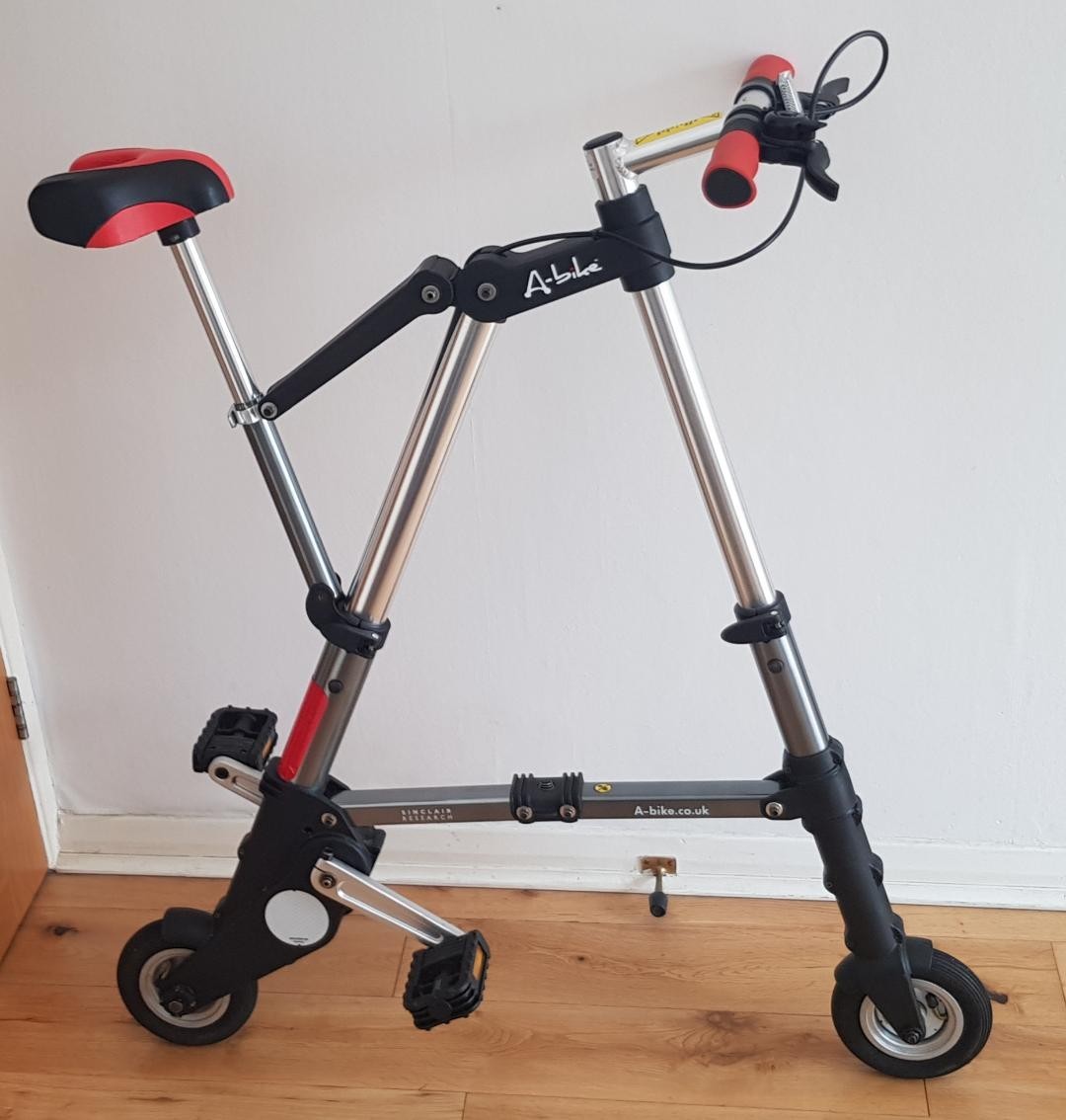 Rare Original A-bike folding bicycle designed by inventor Sir Clive Sinclair