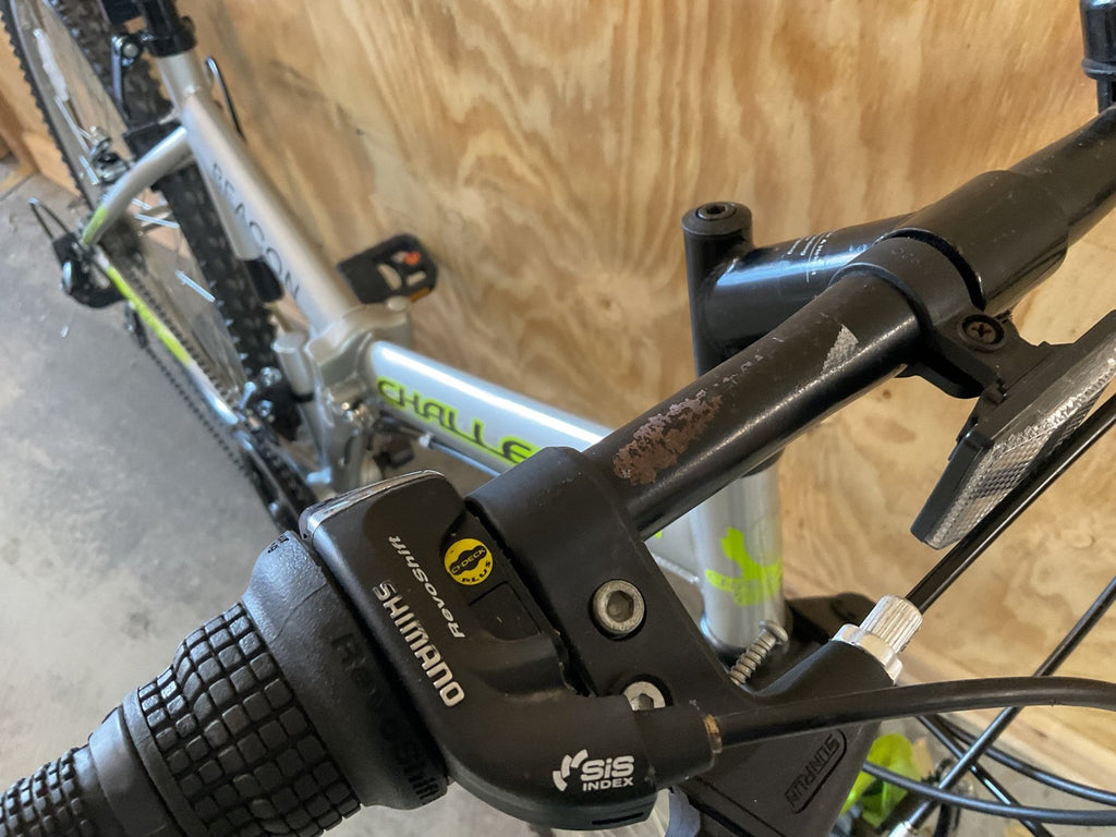 Challenge Beacon Folding Mountain Bike Shimano Equipped Silver Green
