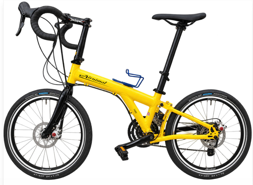Airnimal Joey Explore Drop - 24” Folding Bike – Custom Yellow