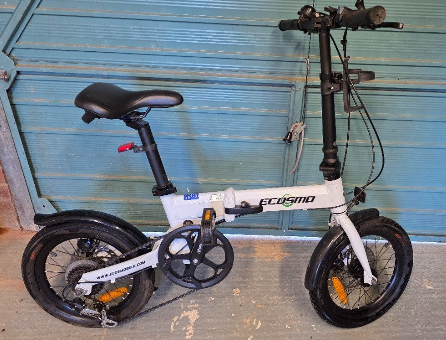 ECOSMO 16" Lightweight Alloy Folding City Bike Bicycle,6 Speeds, Dual Disc brake