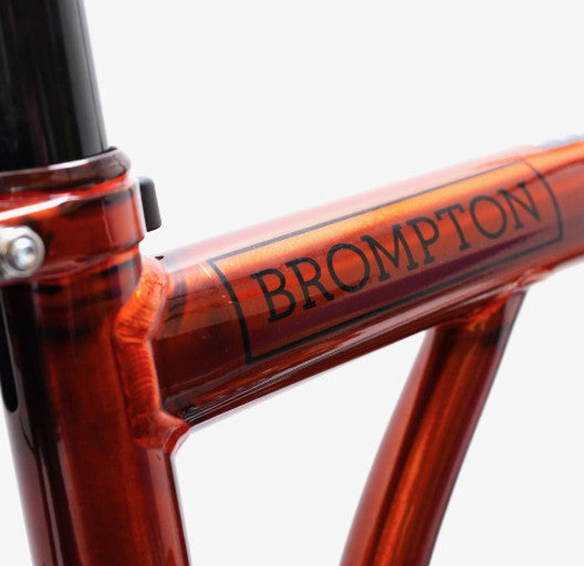 Brompton P Line Urban Folding Bike in Flame Lacquer