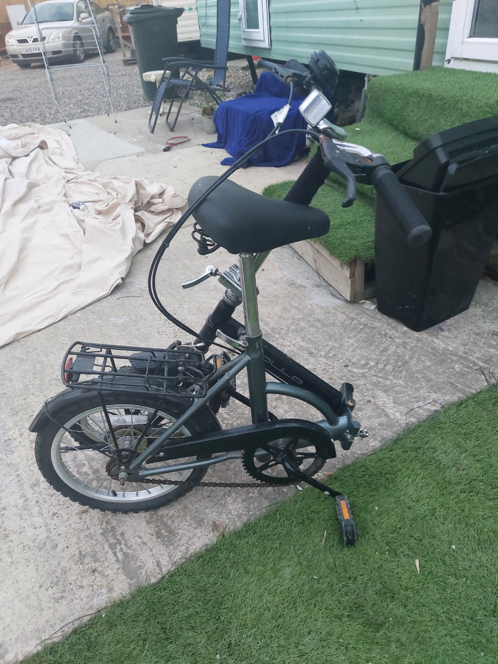 Apollo Folding Bike Aluminium Unisex Adults In Black Good Condition No Reserve