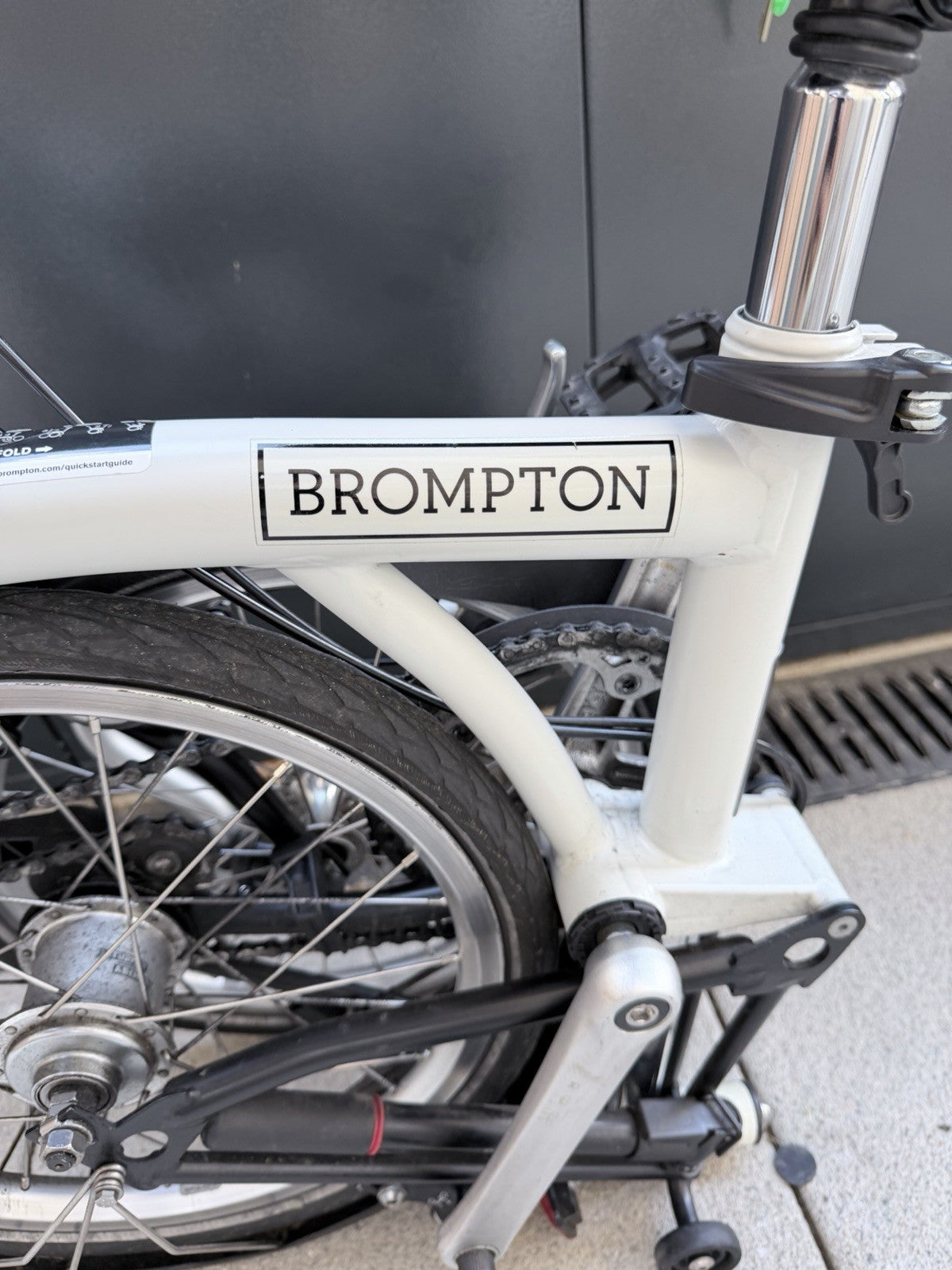 Brompton Folding Bike - A Line 3-speed - White 2024 Model