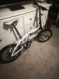 Compass Folding Bicycle – Ideal for Commuting & Storage – White/Black With Bag