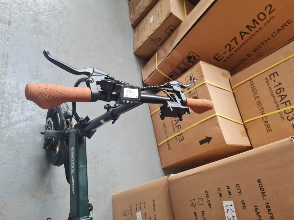 14" Portable Commuter Bike 50km 36V 7.8A Folding City Bike Full Disc-F200R Green