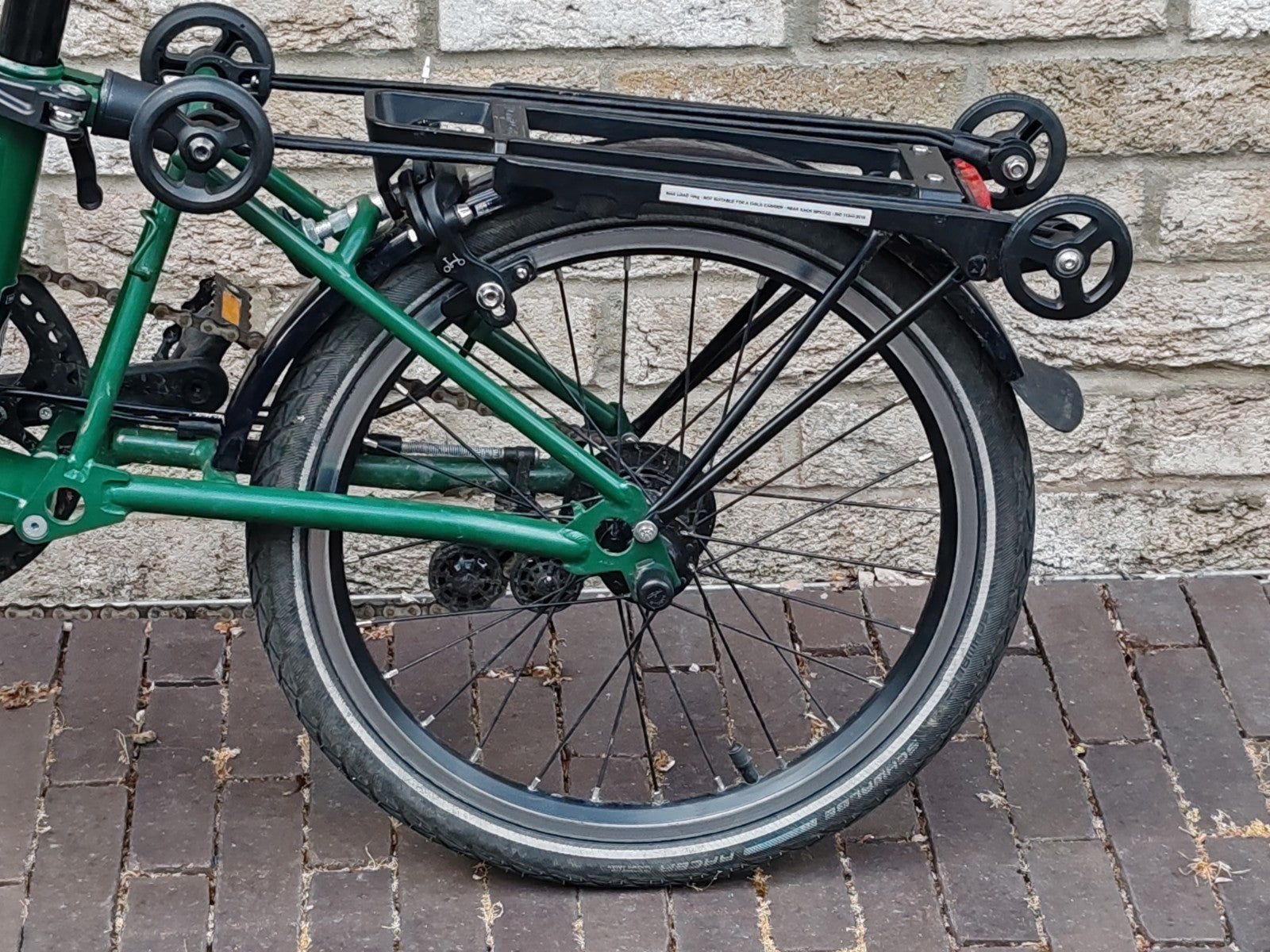 Brompton C Line Urban 2 Speed 2023 Folding Bike Racing Green With Rack