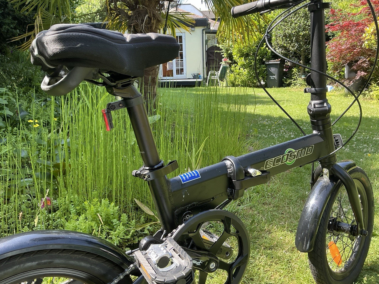 Ecosmo Folding Bicycle Black 16 Wheel with Carry Case Excellent Condition