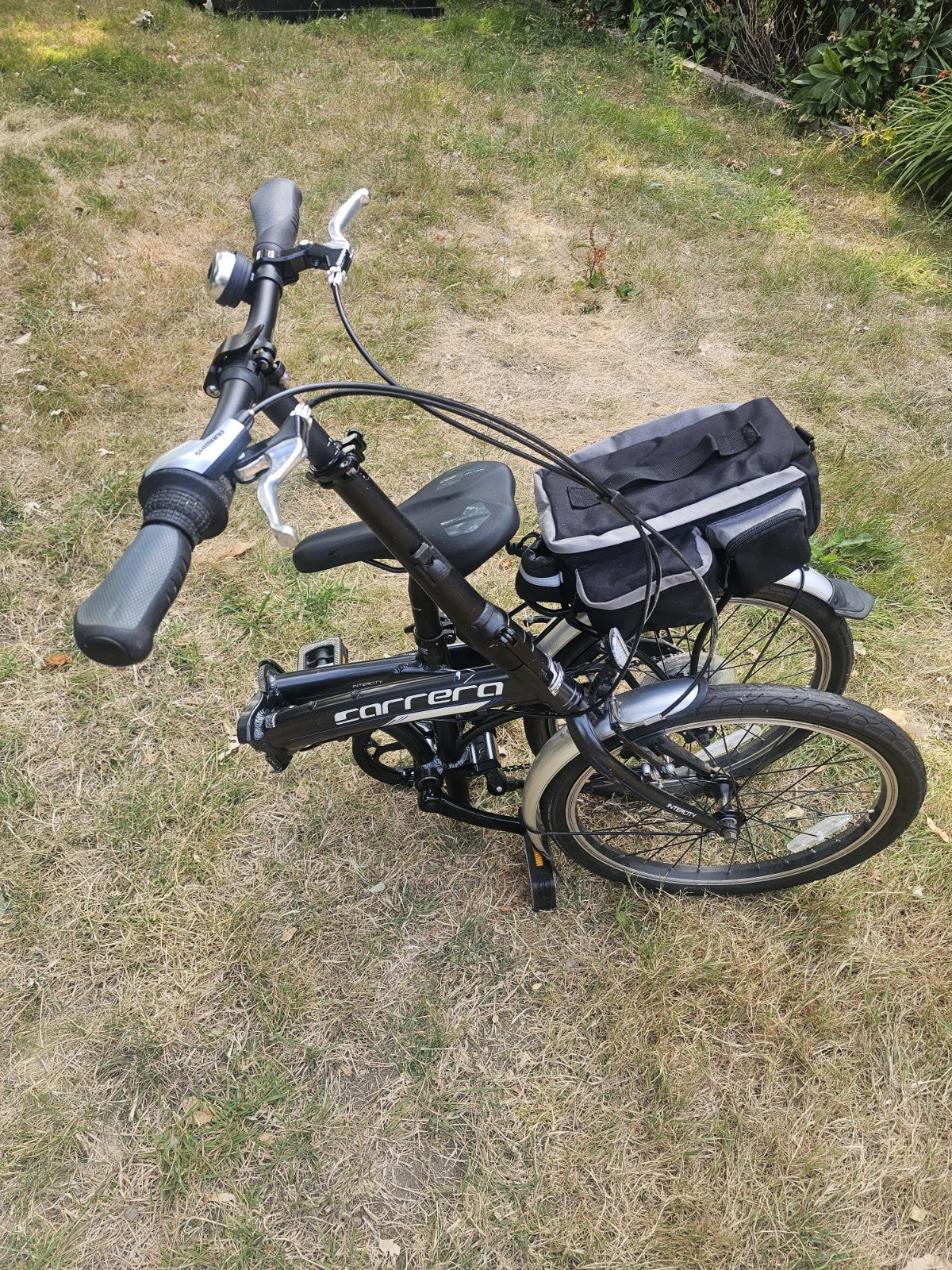Careers Folding Bike Bicycle with Bag Easy to Carry and Store- Front/Rear lights
