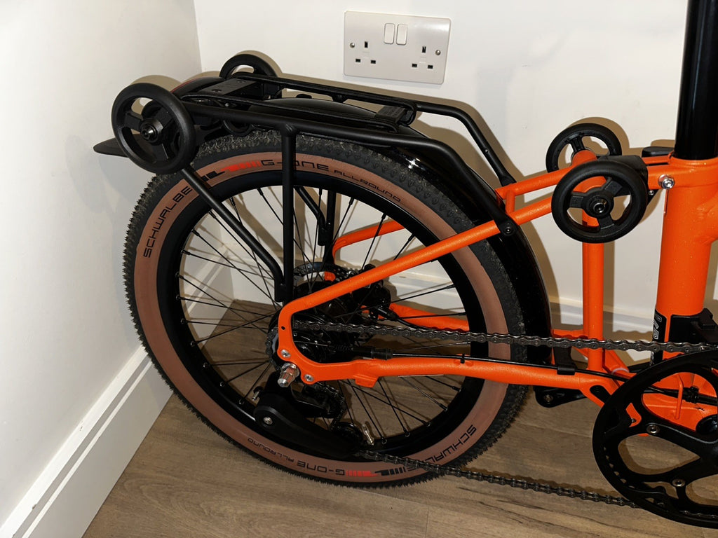 Brompton G-Line(roller frame), M, Orange, 8 speed - Be seen lights included