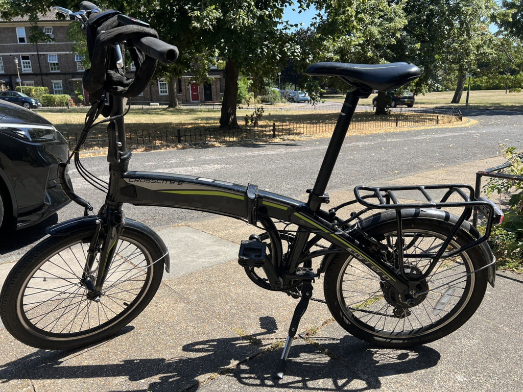 Carrera Crosscity E 20in Folding bike Black/Green collection Greenwich