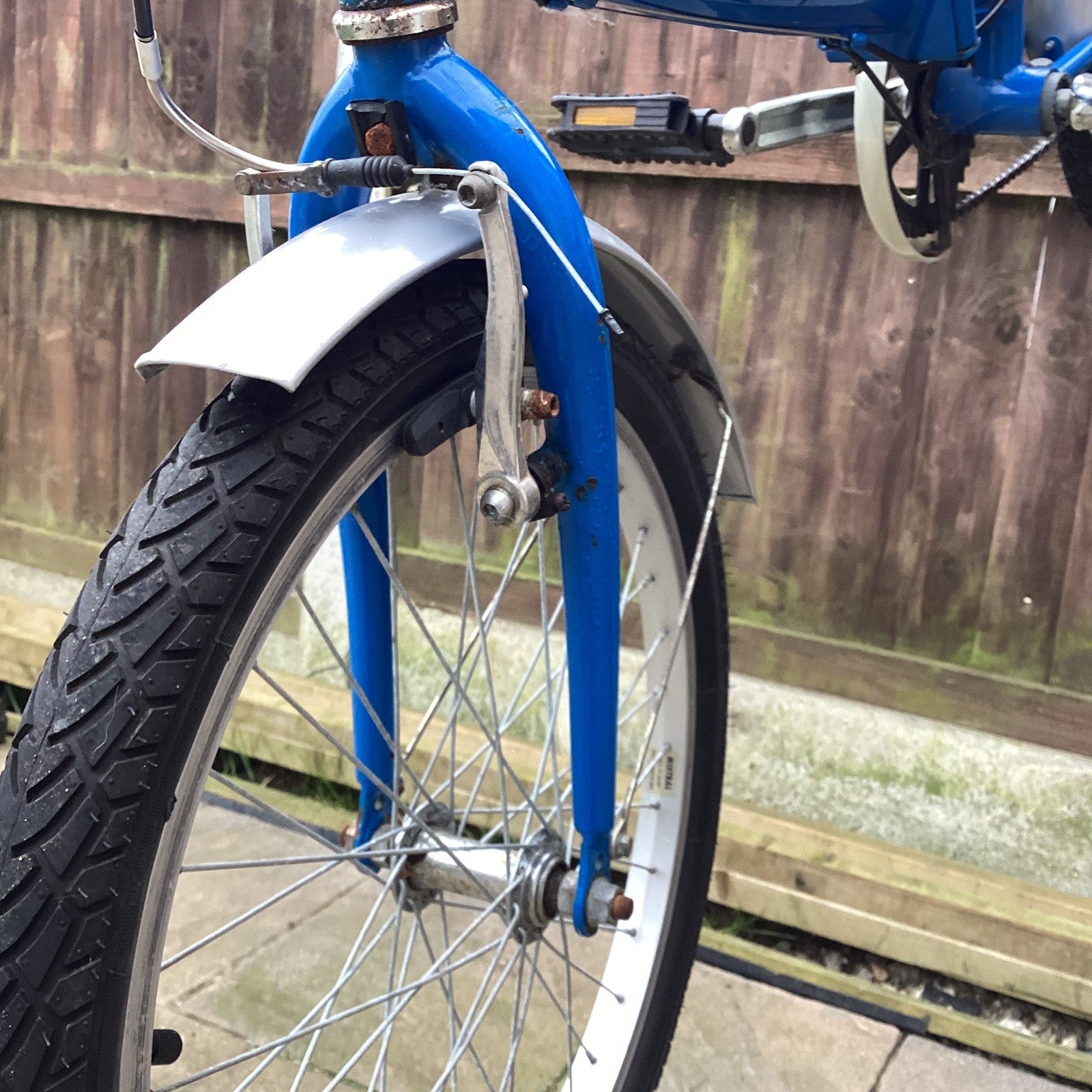 Raleigh Stowaway Steel 6 Speed Folding Bike In Blue - Serviced - 20" Wheels