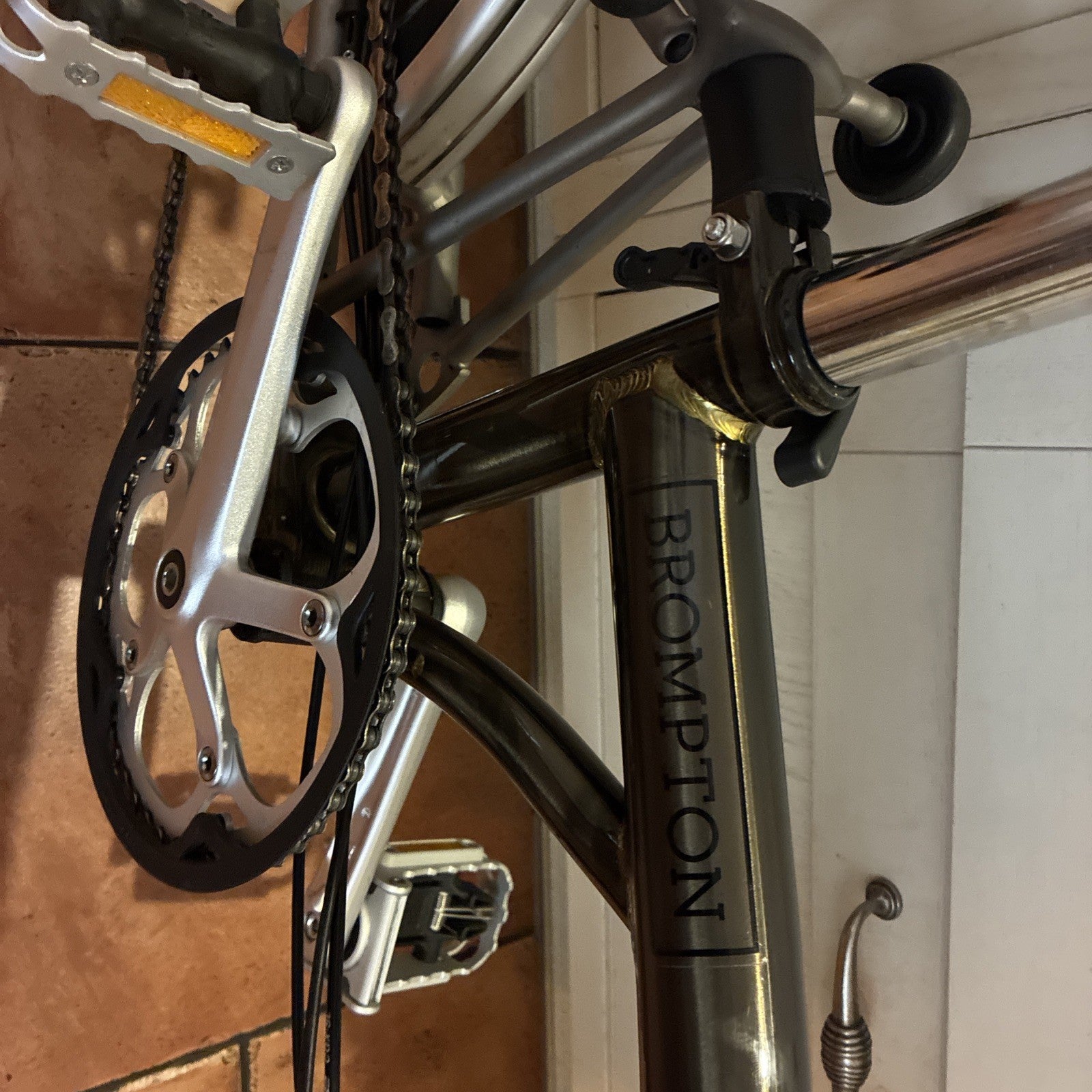Brompton Raw Lacquer Superlight Folding Bike M6L X. Titanium Forks and Rear.