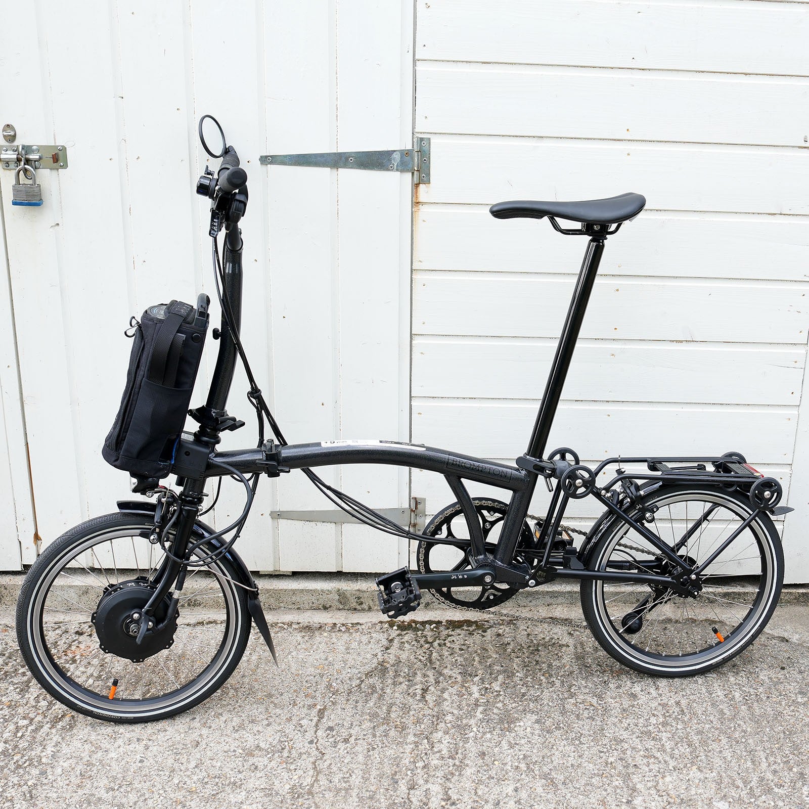 BROMPTON ELECTRIC P LINE 4 SPEED FOLDING BIKE IN BLACK SPARKLE