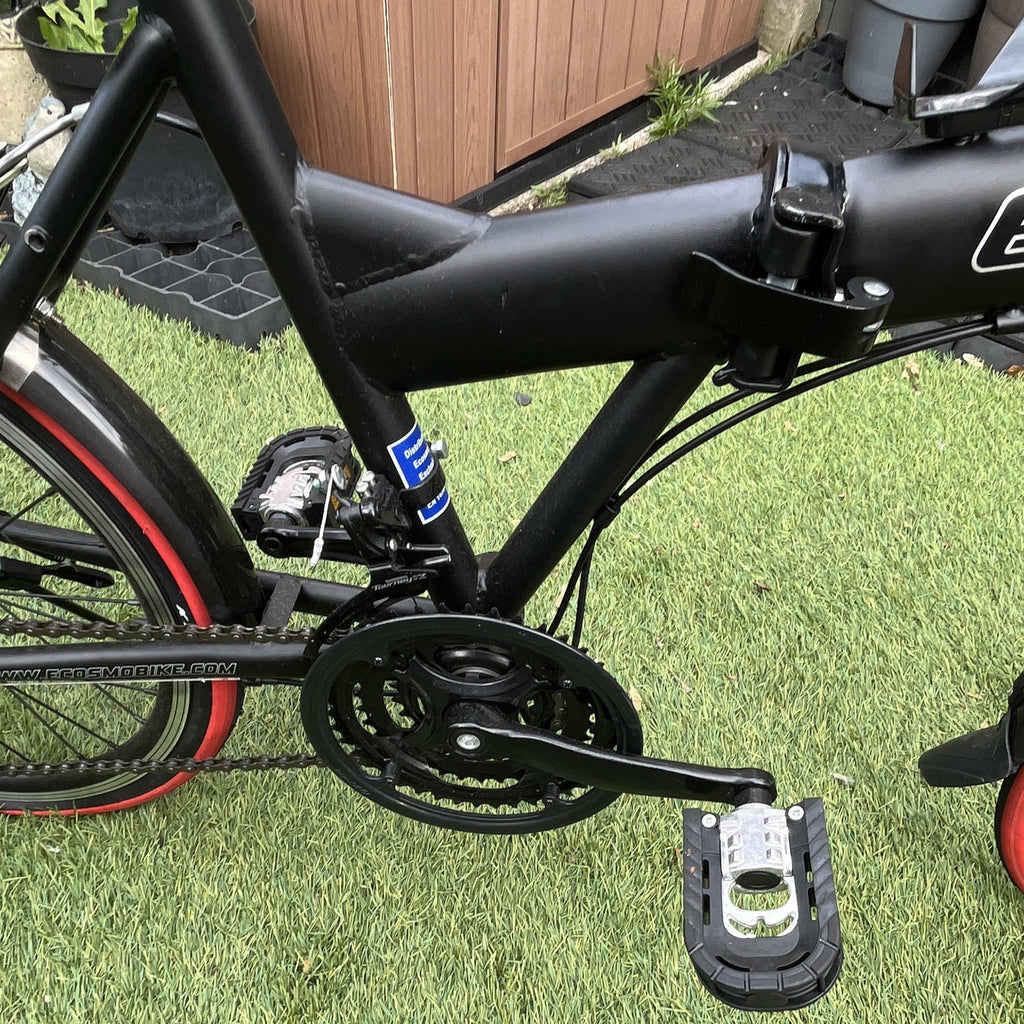 Ecosmo 20in Folding Bike V-Brake Mudguards Kickstand Derailleur Black/Red