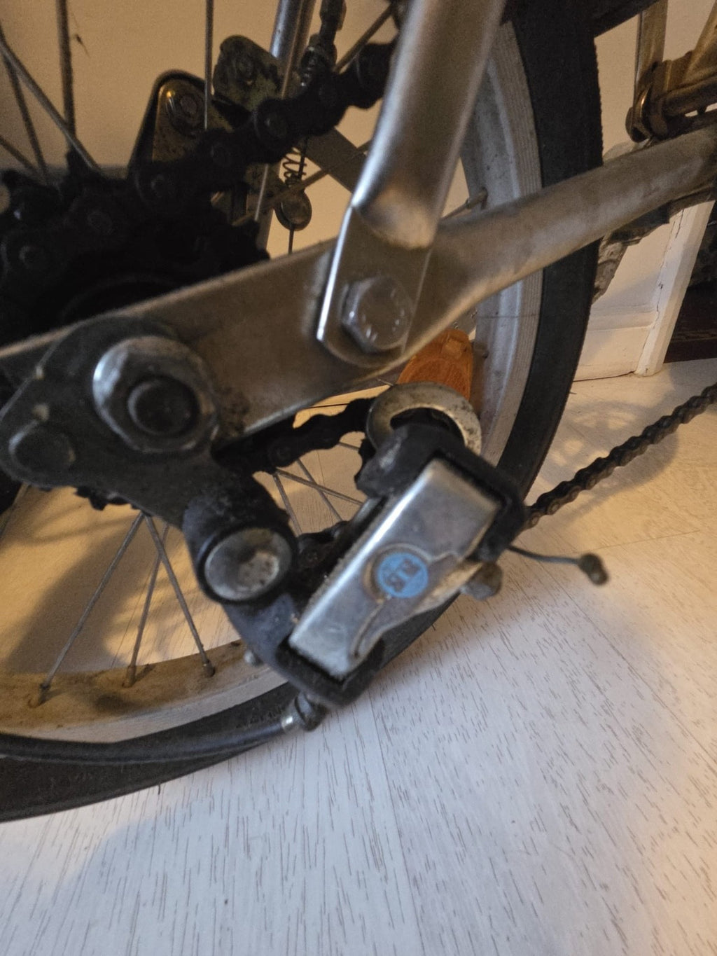 Classic Di-Blasi Folding Bicycle Cycle Silver 3 Spd gears Drum Brake
