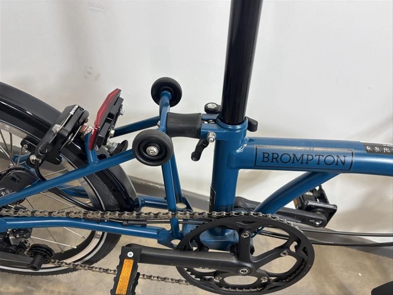 Brompton C Line 6 Speed 2024 Mid Handlebar Folding Bike - Ocean Blue