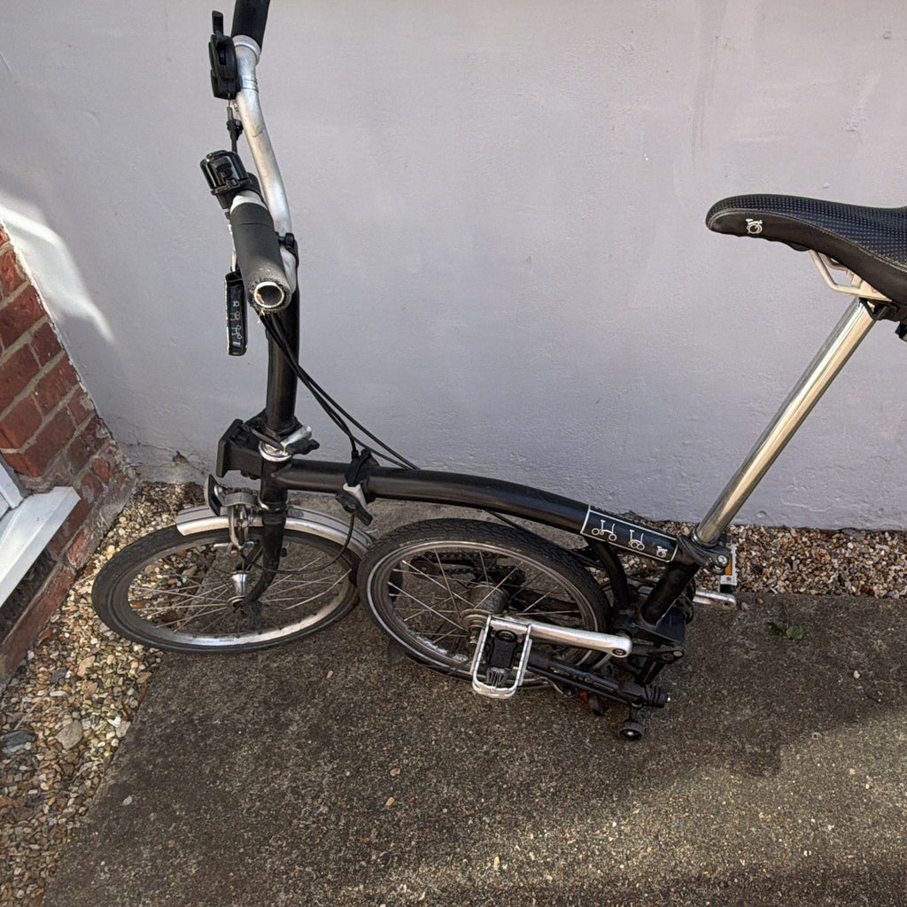 Brompton Folding Bike 16in Black Unisex Adults, Mechanical Rim Brakes