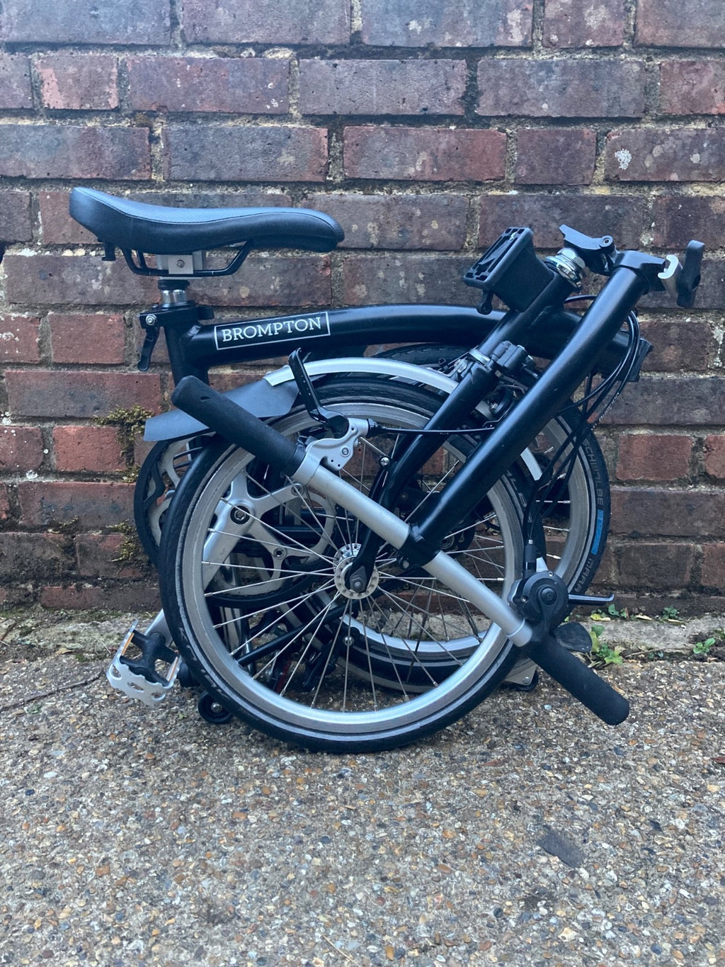 Black Brompton Folding Bike Very Good condition