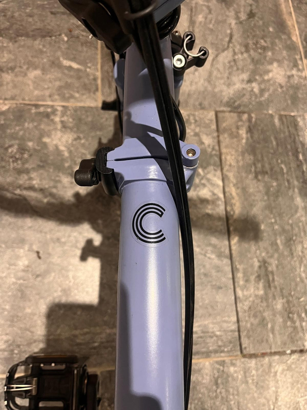 Ocean Blue Brompton C Line 6 Speed 2023 Folding Bike. Serviced, with accessories