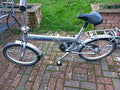 ALUBIKE Folding Bike Silver Unisex Adults with Rear Bike Rack