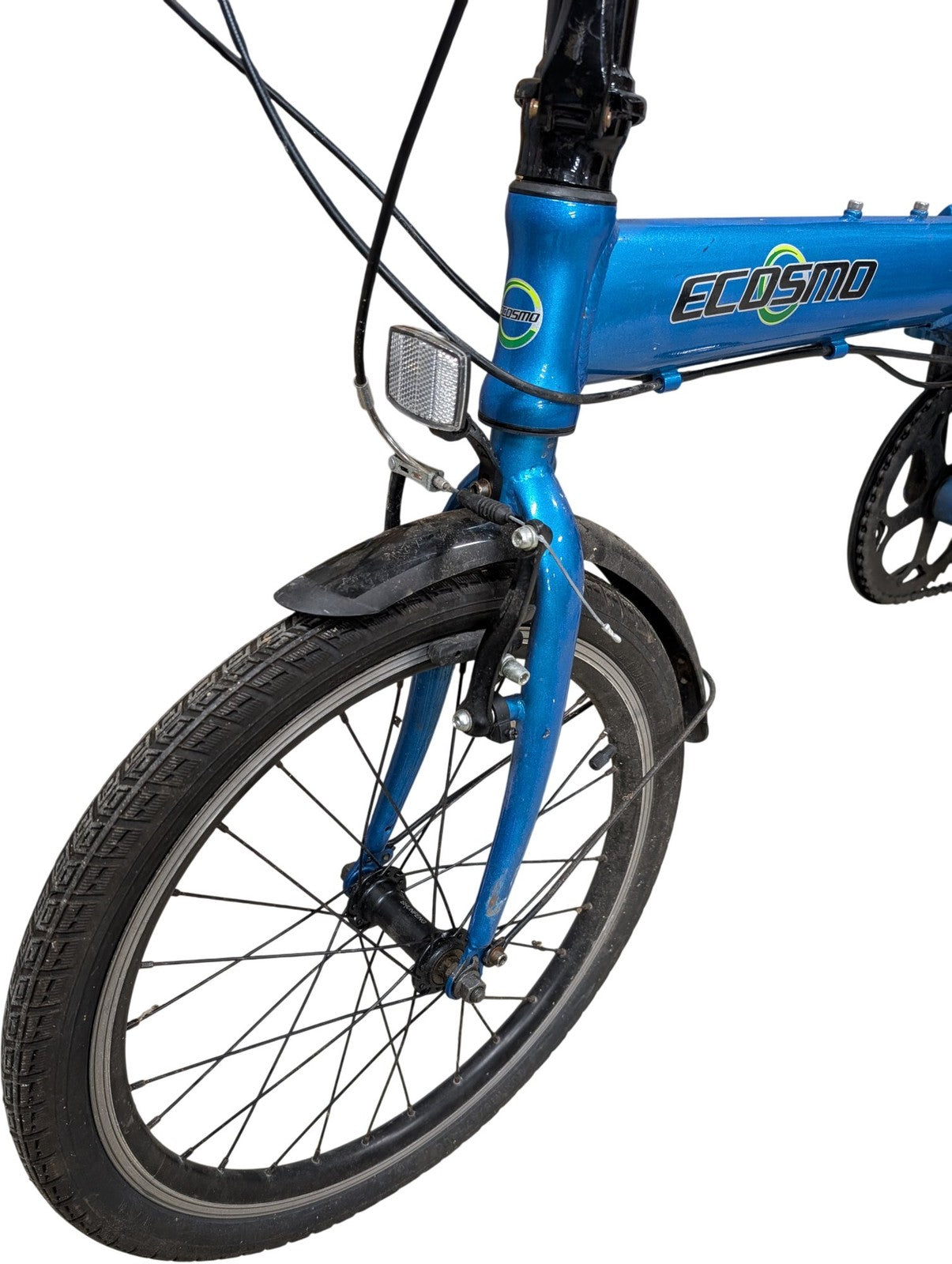 Ecosmo Folding Bike 16" Wheels Blue Shimano 6 Speed Lightweight Commuter Bicycle