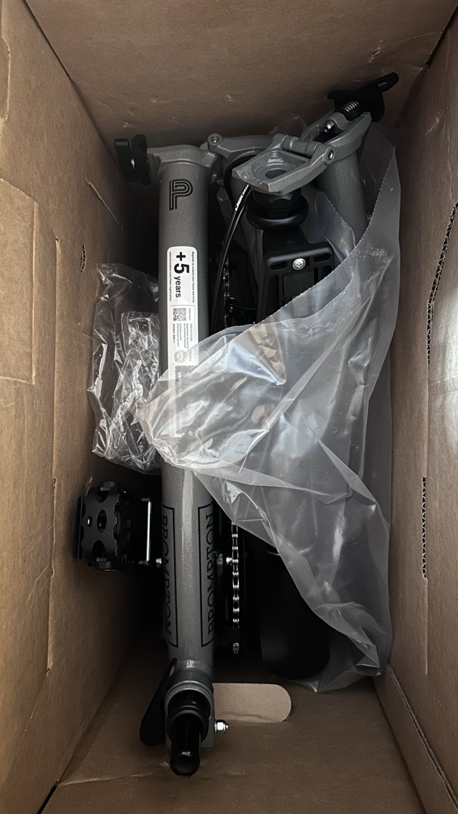 Brand New Brompton P Line 2022 Mid Handlebar Folding Bike | Storm Grey | Boxed