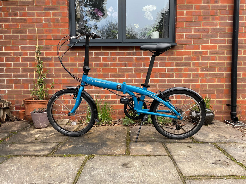 Tern Link B7 Folding Bicycle 20" 7 Speed Blue Easy Carry