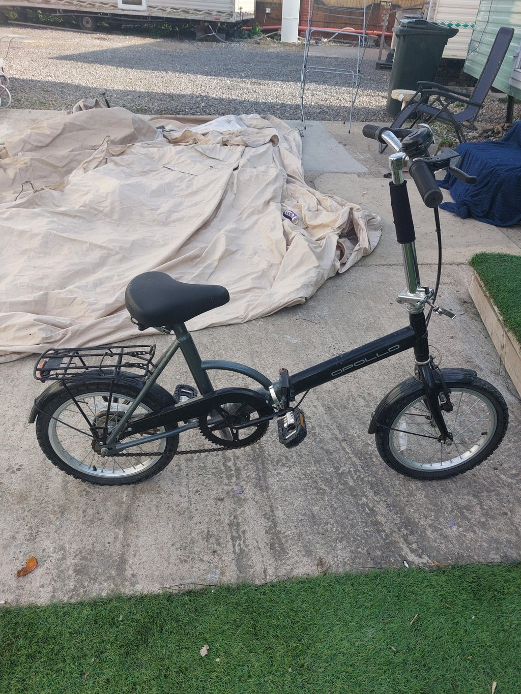 Apollo Folding Bike Aluminium Unisex Adults In Black Good Condition No Reserve