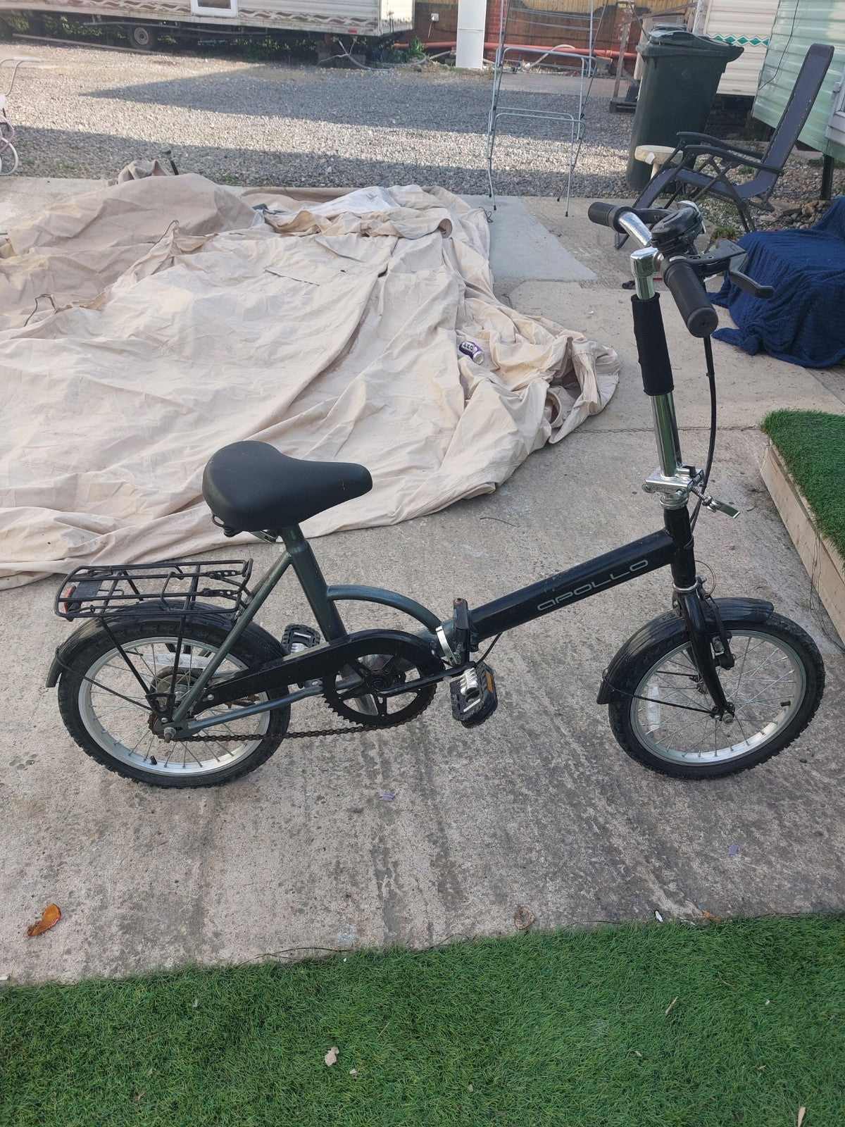 Apollo Folding Bike Aluminium Unisex Adults In Black Good Condition No Reserve