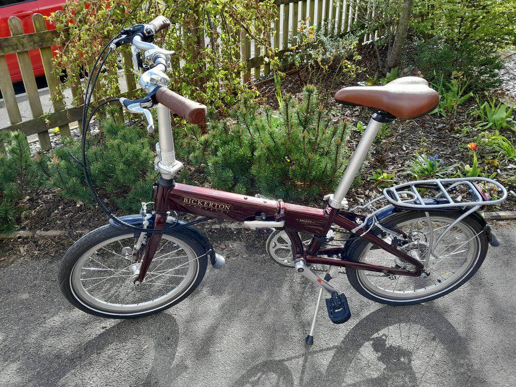 Bickerton Argent 1707 Mark B folding bicycle, red, 7 gears, gel saddle