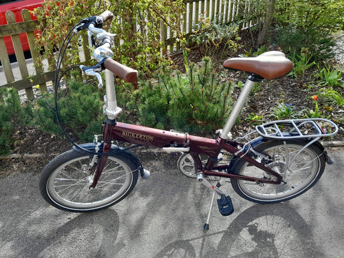 Bickerton Argent 1707 Mark B folding bicycle, red, 7 gears, gel saddle
