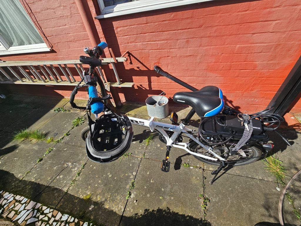 Dallingridge Polar Folding Electric Cycle, 20" Wheel, Ice White / Blue