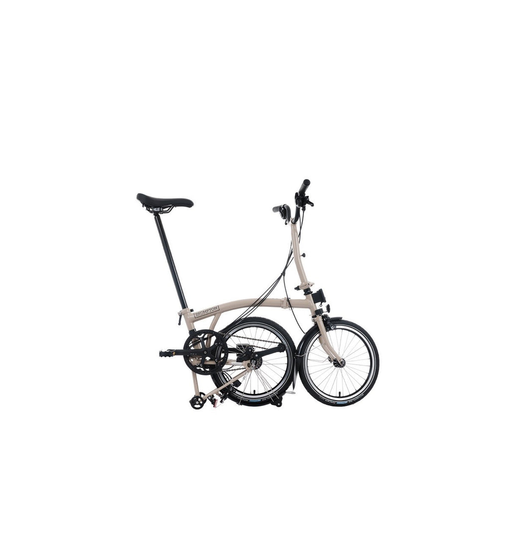 Brompton C Line Folding Bike 6-Speed Colour Dune Sand Handlebars Mid Bar