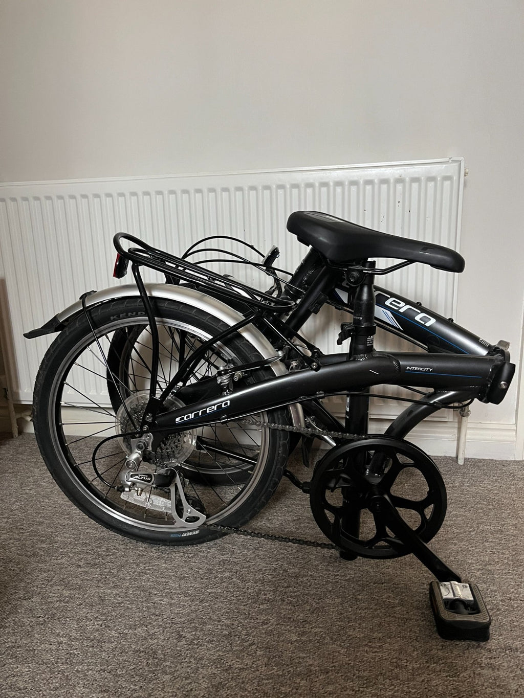 Carrera Intercity Folding Bike - Grey (2025). Collection Only (Bath).