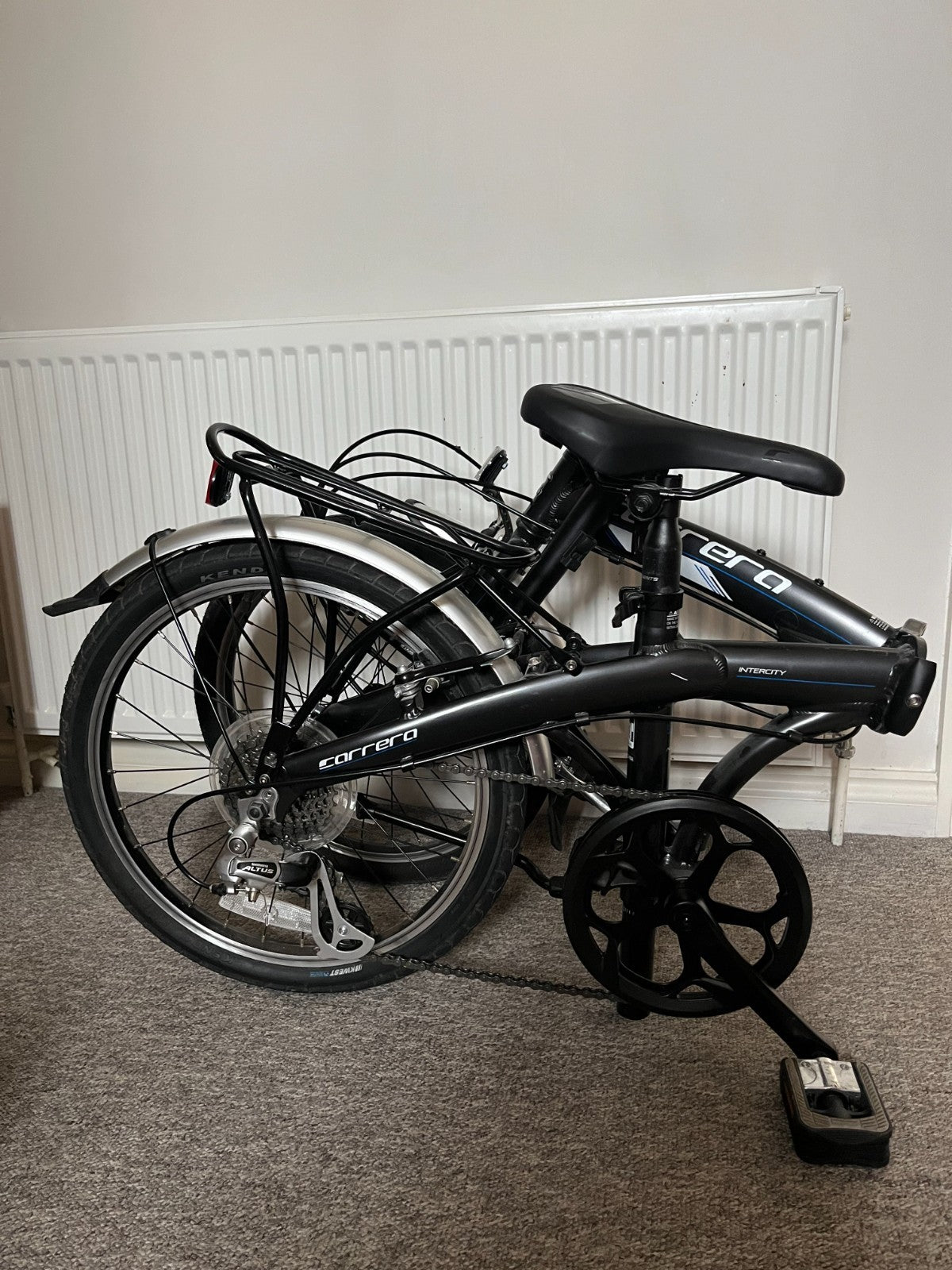 Carrera Intercity Folding Bike - Grey (2025). Collection Only (Bath).