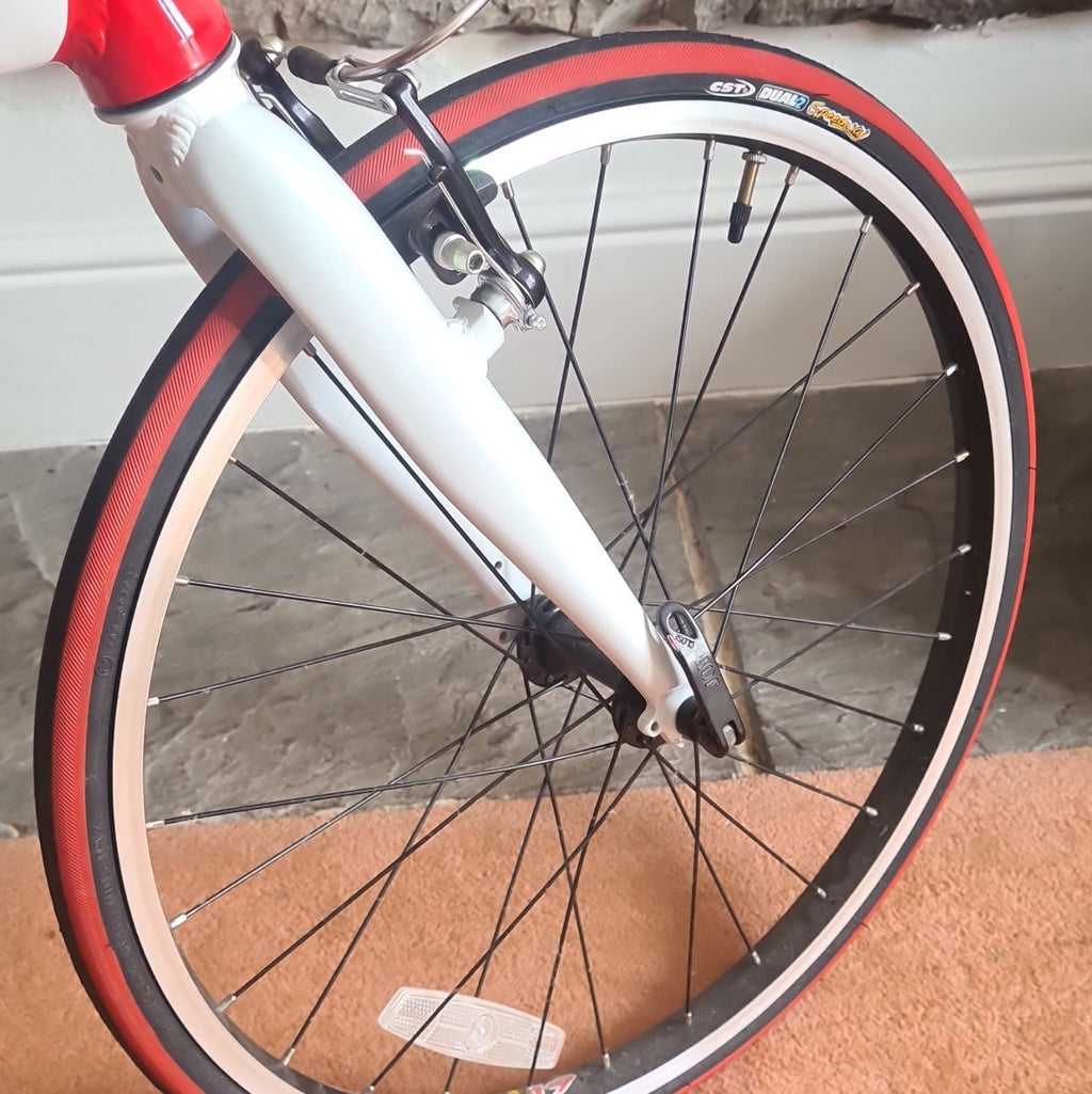Ferrari Folding Bike Frame Set, Red & White Bicycle Frame