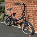 Raleigh Swift Aluminium Folding Bike Adults Compact 20” Wheels with Rack, Gears