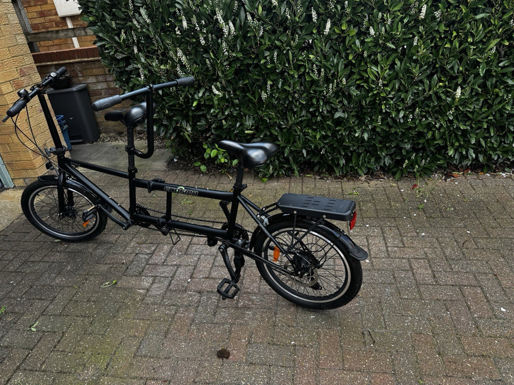Ecosmo 20TF01BL 20 Inch Wheel Folding Tandem Bicycle Bike - Black