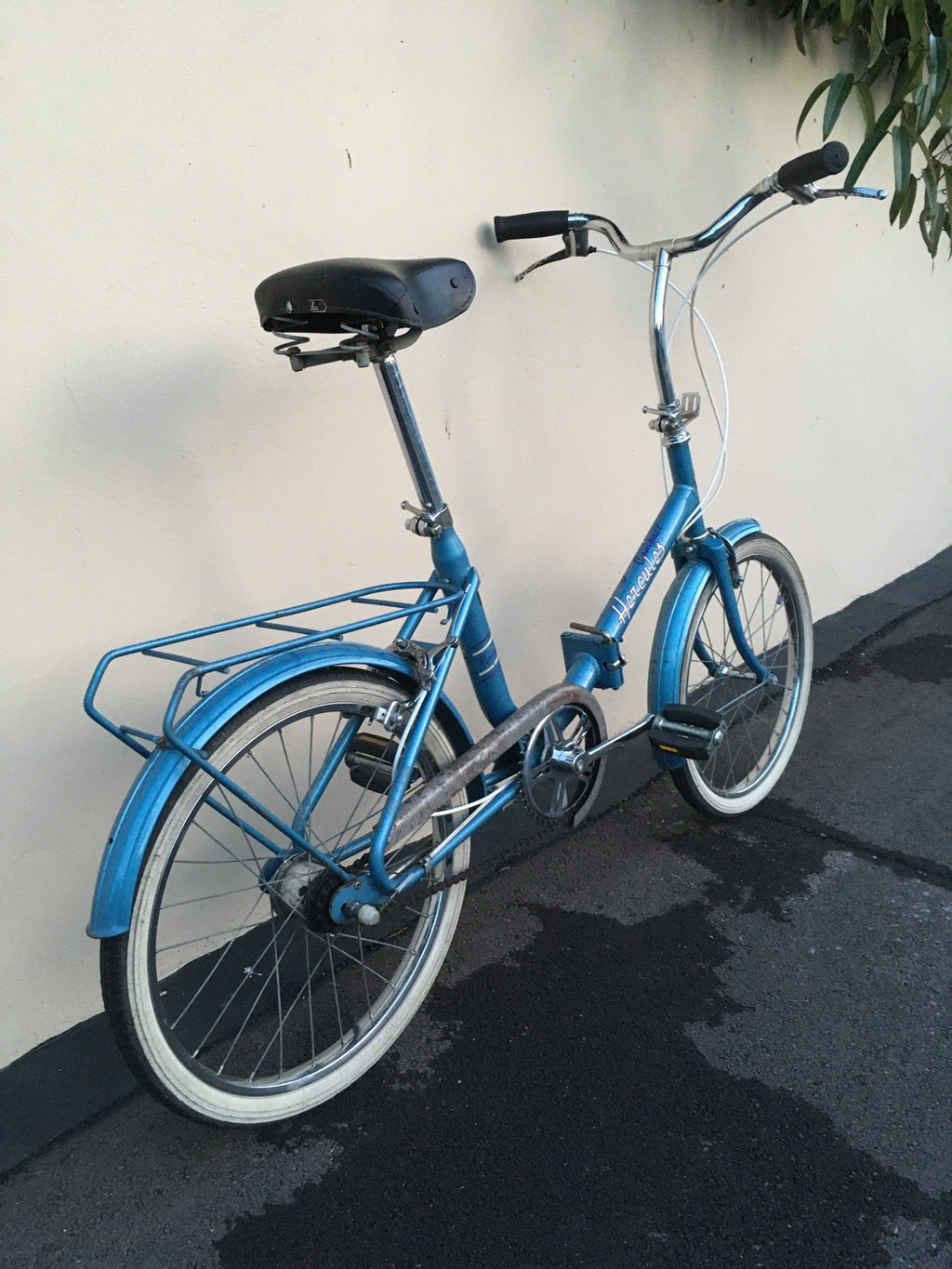 Vintage Hercules Compact folding bike Stowaway Shopper fold up Raleigh Retro LDN
