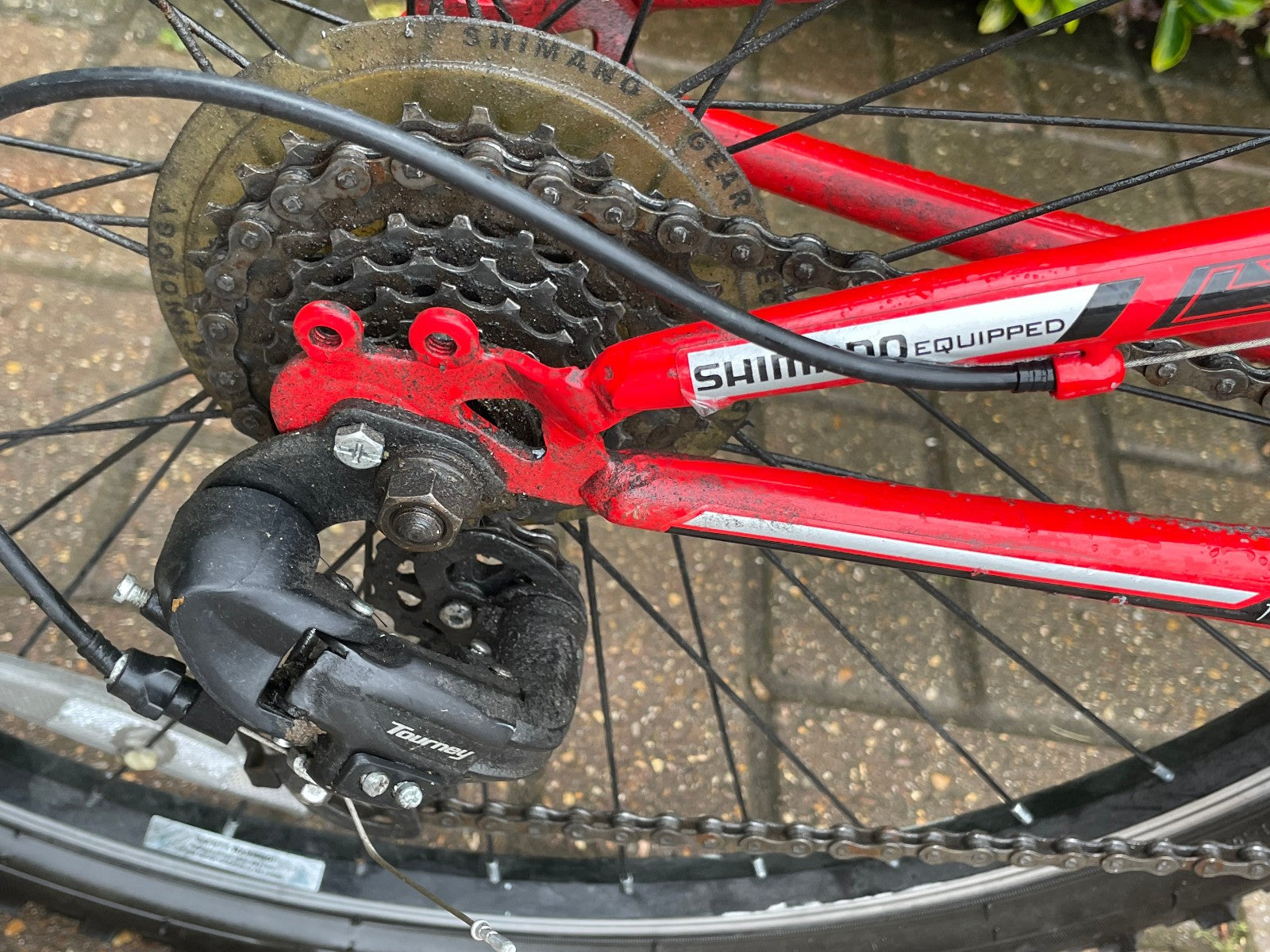 Cross CXF 300 foldable bicycle in red