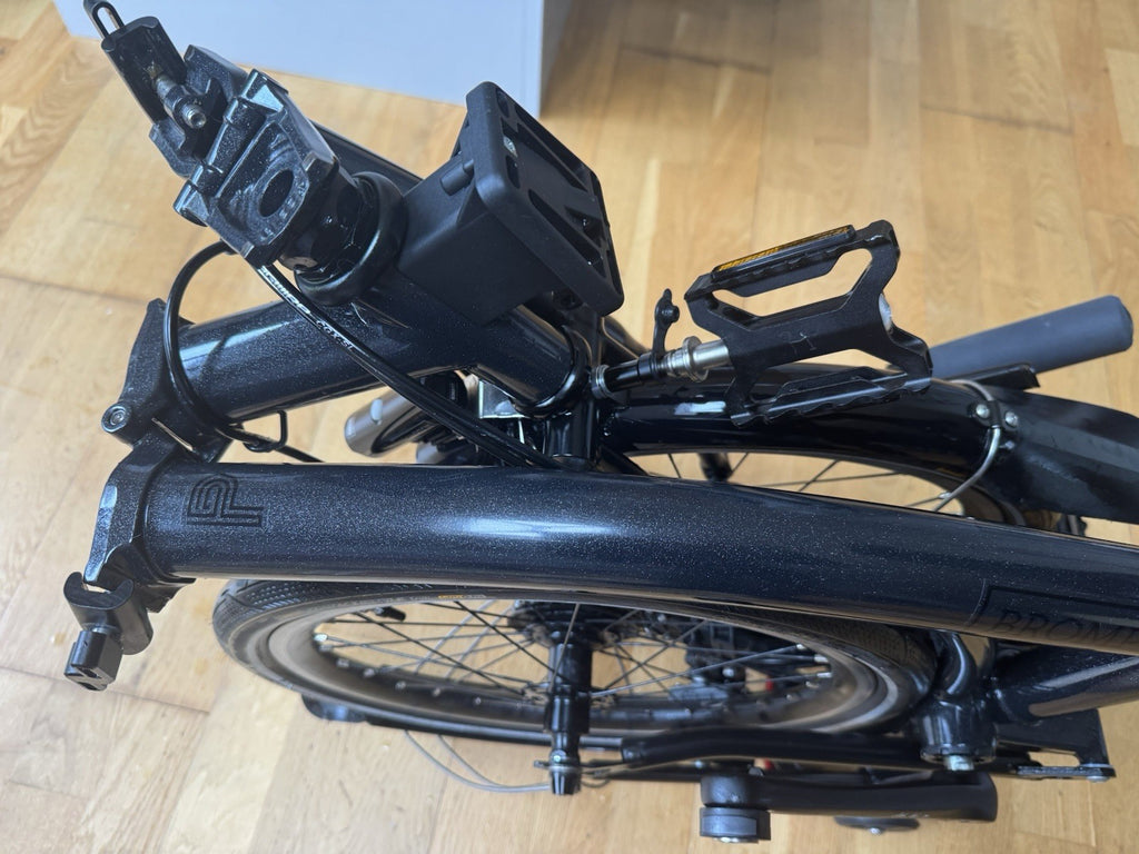 Brompton P Line 4 Speed 2023 Mid Handlebar Folding Bike - Midnight Black
