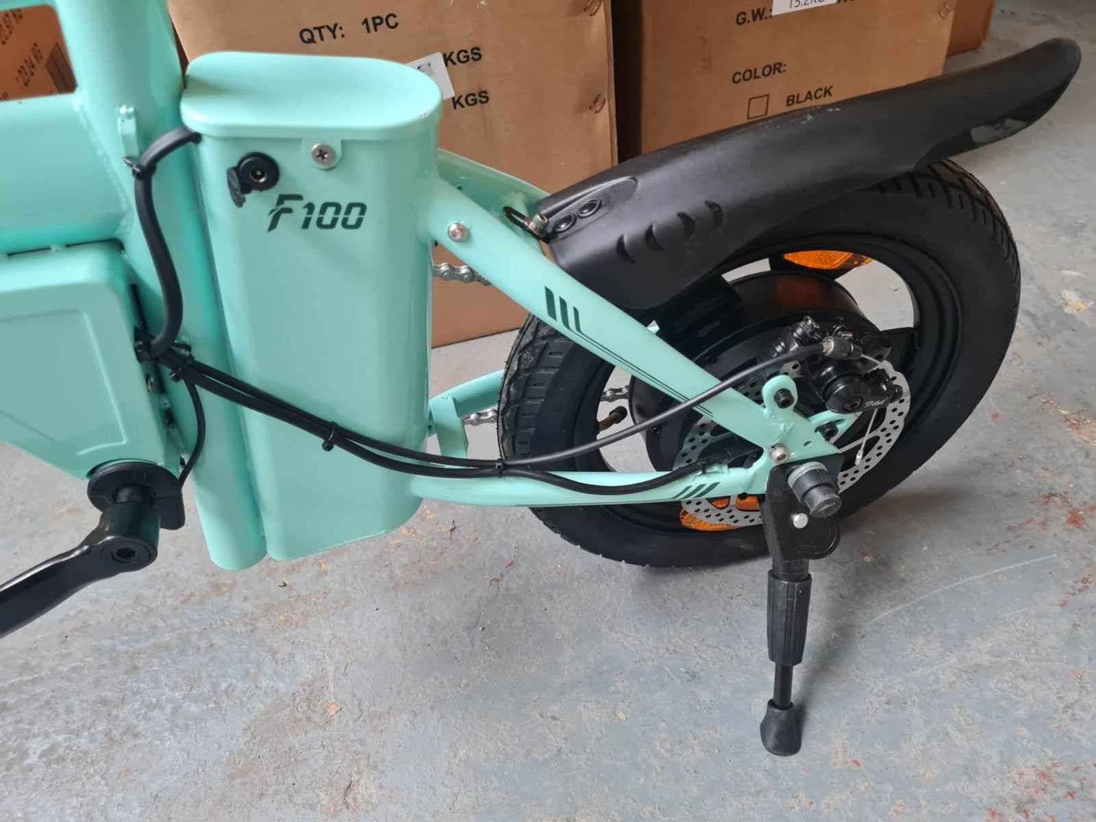 14" Portable Commuter Bike 50km 36V 9A Folding City Bike Full Disc-F200R LG