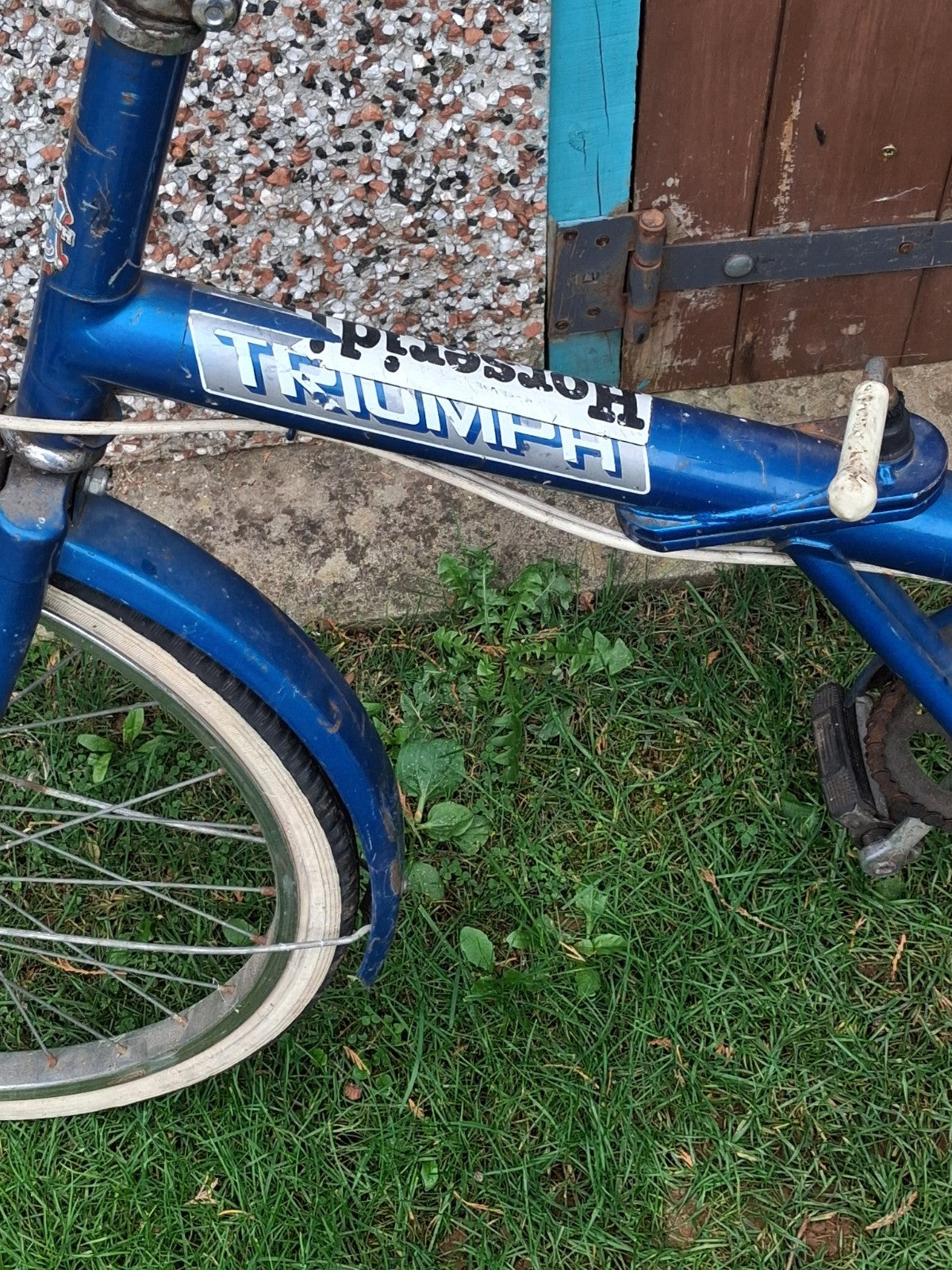 Triumph Folding Bike Vintage All Works Just A Little Rusty And Dirty
