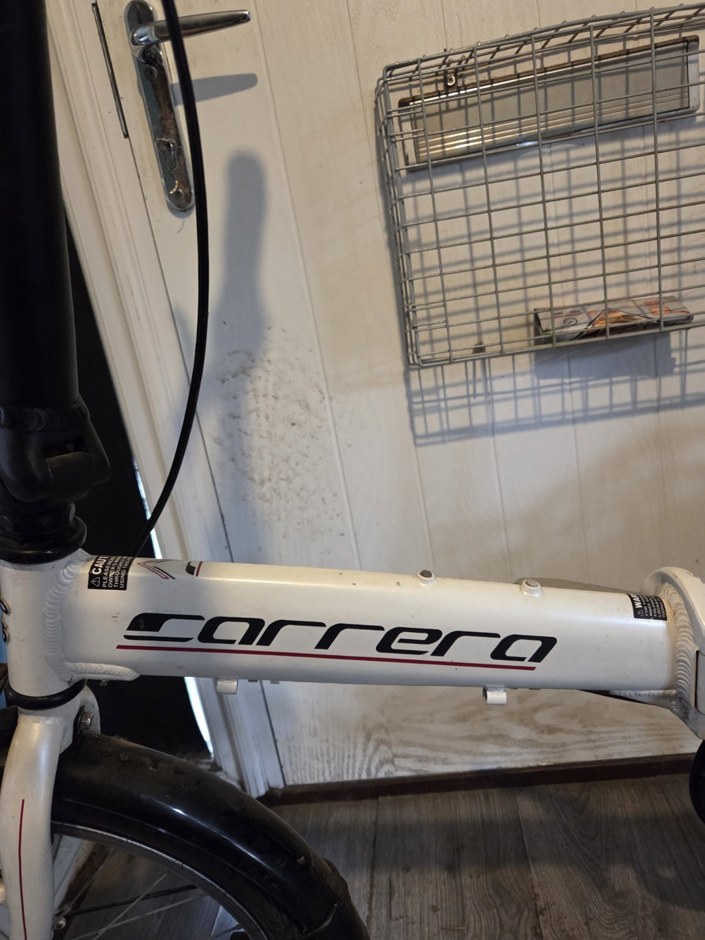 Carrera Transit Folding Bike White Lightweight Aluminium Frame 3 Speed Shimano