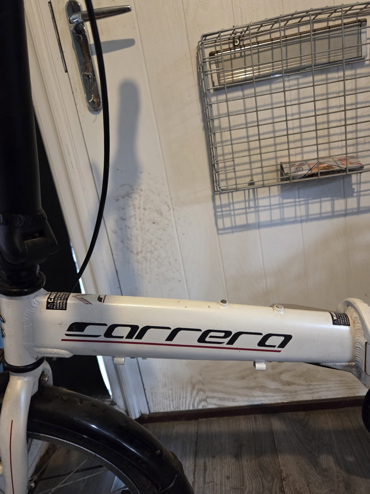 Carrera Transit Folding Bike White Lightweight Aluminium Frame 3 Speed Shimano