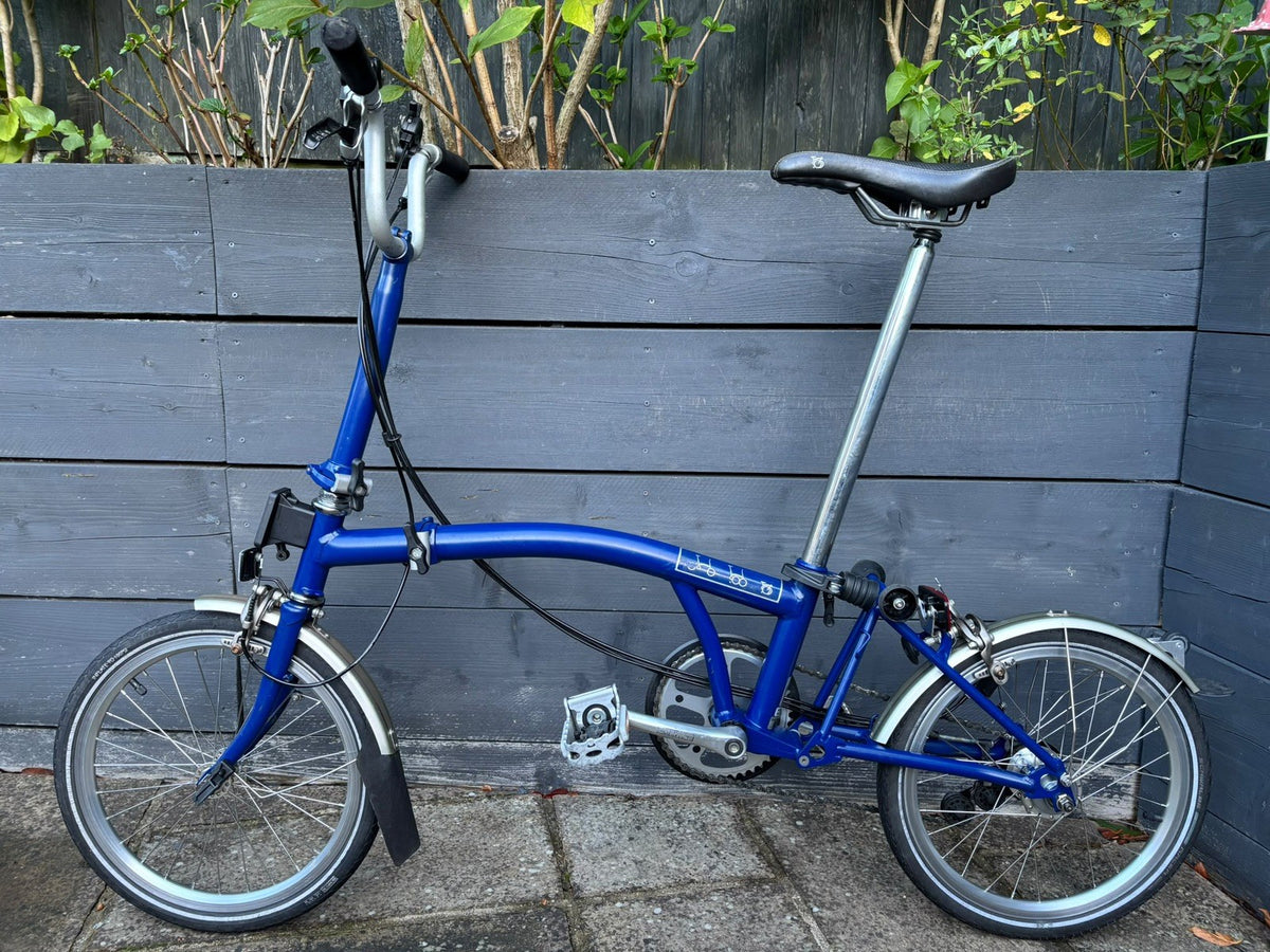 Brompton M6L C Line 6 Speed Folding Bicycle in Cobalt Blue Excellent Condition