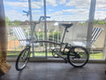 White A-Line Brompton folding Bike (with basket and lock included)