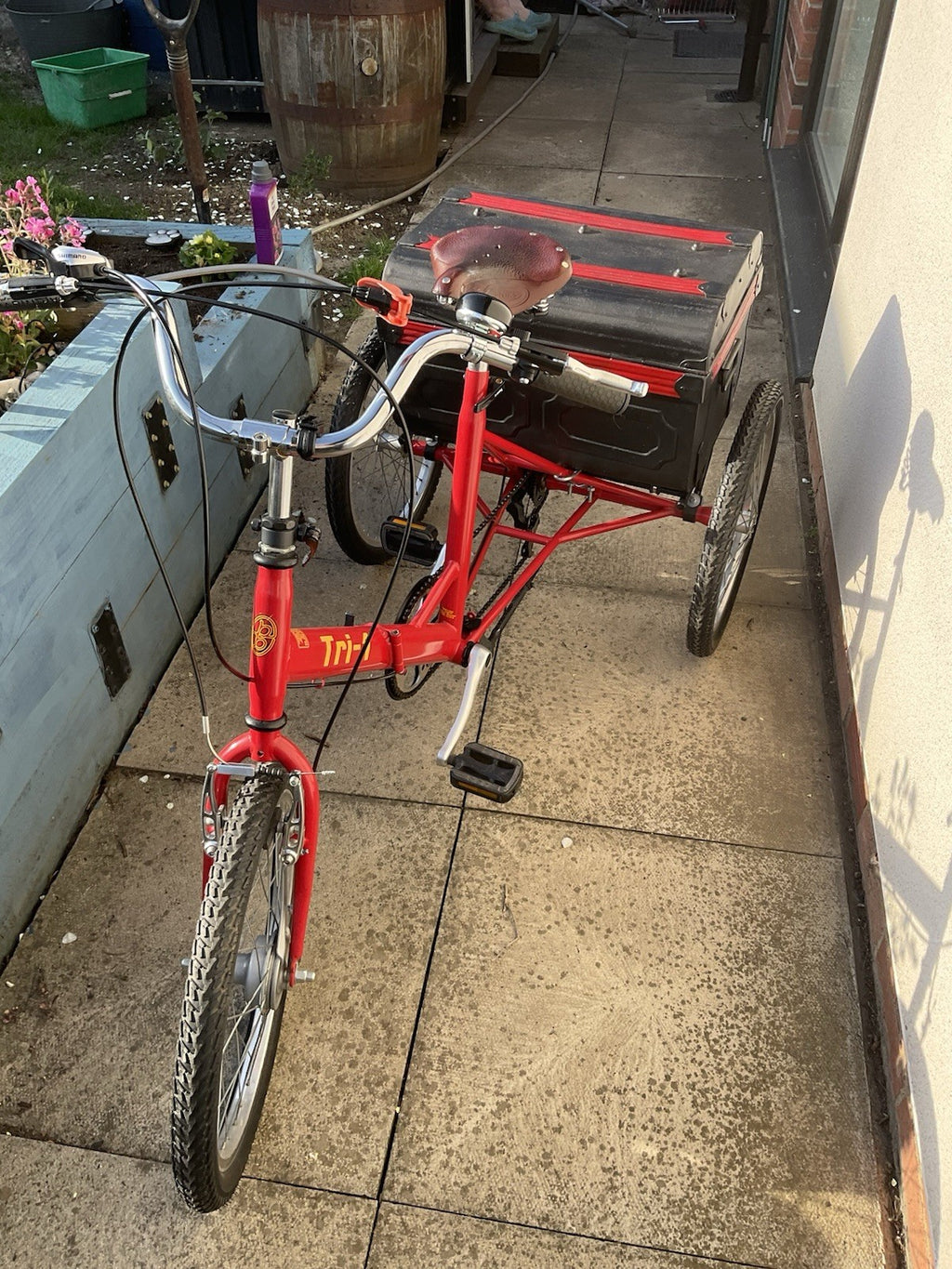 Pashley Tri-1 Folding Trike Burgundy Red
