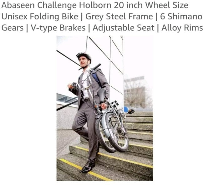 Holborn Challenge Folding Bike 20" Wheels, 6-Speed